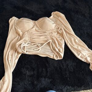 Elegant Cream Off-Shoulder Women's Top